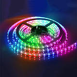 Світлодіодна стрічка SMD 5050 RGB LED 5 м IP65 з bluetooth контролем. підключення 220V, фото 11