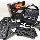 Мультипекар 6в1 зі знімними формами Domotec MS-7706, сендвічниця 4в1, домашній гриль для шаурми, фото 10