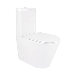 Підлоговий унітаз Qtap Scorpio безободковий Ultra Quiet з дюропластовим сидінням Soft-close QT14222125AUQW