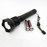 Потужний ліхтарик акумуляторний тактичний X-Balog BL-X92-P70 із зарядкою від USB, тактичний ліхтар, фото 8