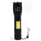 Ліхтарик акумуляторний ручний Bailong BL-29 діод T6 + COB зарядка від USB, ліхтарик led, водонепроникний, фото 10