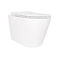 Унітаз підвісний Qtap Scorpio безободковий Ultra Quiet з сидінням Soft-close QT14332380ASW