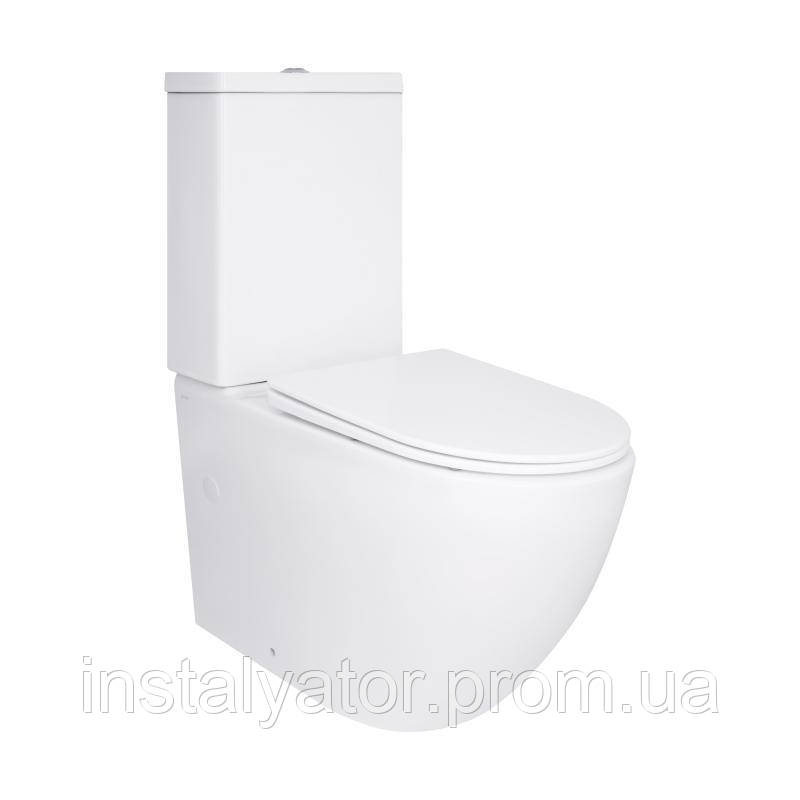 Унітаз підлоговий Qtap Jay Ultra Quiet з сидінням Soft-close 640x360x835 мм QT07222175TW White