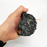 Годинник наручний чоловічий SKMEI 1155BCMGY, армійський годинник протиударний. Колір: сірий камуфляж, фото 8