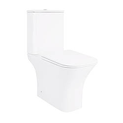 Унітаз-компакт Qtap Presto Quadro безободковий з сидінням Soft-close QT24221215AW