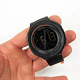 Годинники наручні чоловічі SKMEI 1841BK BLACK, для військовослужбовців, тактичні протиударні. Колір: чорний, фото 11