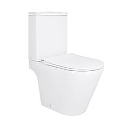 Унітаз підлоговий безободковий Qtap Dove Rimless з дюроплатстовим сидінням Soft-close QT06228380BW Білий