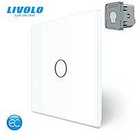 Комплект бездротовий сенсорний вимикач з реле Livolo білий скло (VL-XR007-W/FC1Z2-2G)