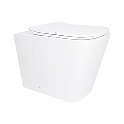 Унітаз підлоговий Qtap Tern безободковий Ultra Quiet без бачка з сидінням дюропласт Soft-close WHITE