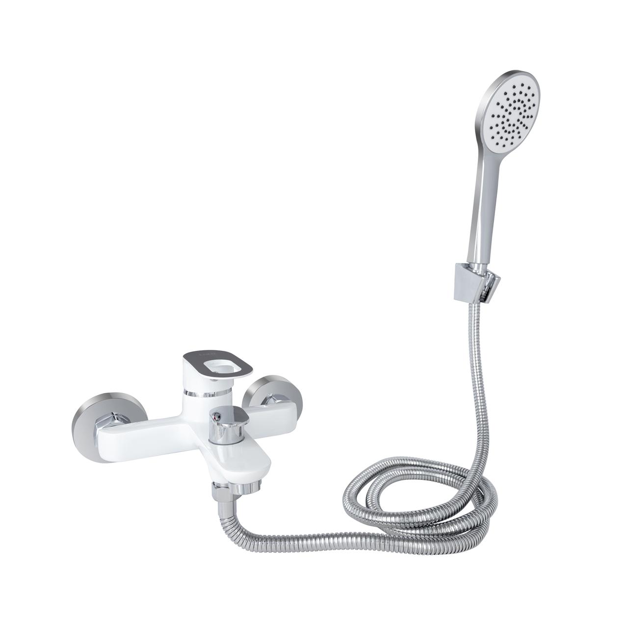 Змішувач для ванни Lidz Latwa 006 (з душовим гарнітуром) (k35) LDLAT006WHI45424 White Krash Твій Вибір, фото 1