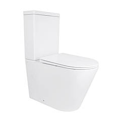 Унітаз-компакт Qtap Stork безобідковий з сідінням Soft-close QT15222178W