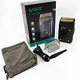 Електробритва VGR V-363, Тример для вусів, Електробритва з насадками для бороди, Тример бездротової, фото 9