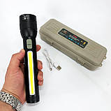 Ліхтар акумуляторний CB-C23-P90+COB, Ліхтарик світлодіодний ручний акумуляторний портативний, фото 9