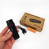 Ліхтар PLD W5182-3XHP360, Ручний ліхтарик led, Водонепроникний ліхтар, Кишеньковий ліхтар із usb зарядкою, фото 9