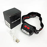 Ліхтар налобний акумуляторний PLD-SL02-XPG, Налобний прожектор, Потужний ліхтар для риболовлі, фото 8