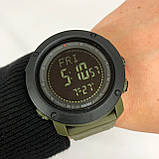 Годинник наручний чоловічий SKMEI 2095AG, годинник тактичний протиударний, армійський годинник. Колір: зелений, фото 10