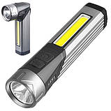 Ліхтар кишеньковий поворотний Police 508-OSL+COB, вбудованим акумулятором, магнітом та 7 режимами, фото 9