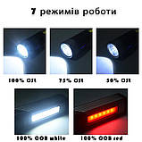 Ліхтар кишеньковий поворотний Police 508-OSL+COB, вбудованим акумулятором, магнітом та 7 режимами, фото 10