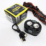 Ліхтар налобний Bailong 666-2 XPL, Потужний ліхтар на голову, Наголовний ліхтар, Надійний ліхтар, фото 9