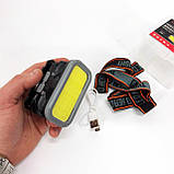 Ліхтар налобний YM-309-COB(white+red), Ліхтар з різними режимами роботи, Надпотужний ліхтар налобний, фото 8