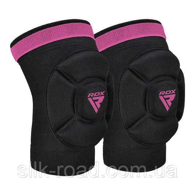 Наколінники спортивні RDX HOSIERY KNEE FOAM K5 BLACK/PINK-M (пара)