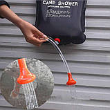 Душ для кемпінгу та дачі 20 л Easy Camp Solar Shower / Туристичний переносний душ / Похідний душ, фото 3