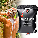 Душ для кемпінгу та дачі 20 л Easy Camp Solar Shower / Туристичний переносний душ / Похідний душ, фото 7
