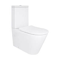 Унітаз підлоговий Qtap Vlasta Ultra Quiet безобідковий з сидінням Soft-close WHITE QT28228300W