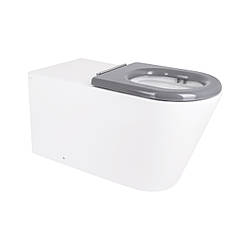 Унітаз підлоговий Qtap Freedom інклюзивний безбачковий Rimless безобідковий з сидінням Soft-close WHITE QT22223368W Krash Твій