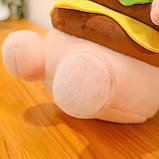 М'яка іграшка (50см) Свинка-бургер / Плюшева іграшка свинка / Іграшка-обнімашка / Іграшка-подушка, фото 7