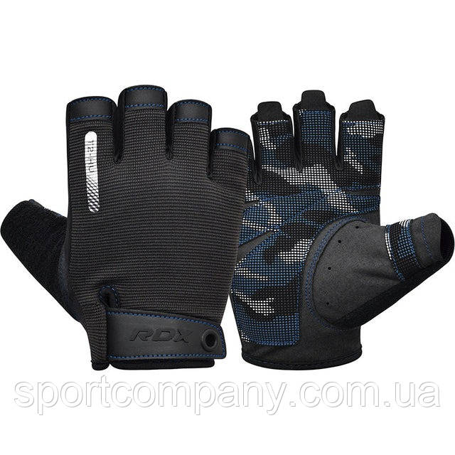 Рукавички для фітнесу RDX T2 Half Blue L