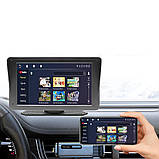 Бездротова автомобільна стереосистема 7", Carplay 701W / Автомобільний сенсорний монітор / Портативний екран, фото 4