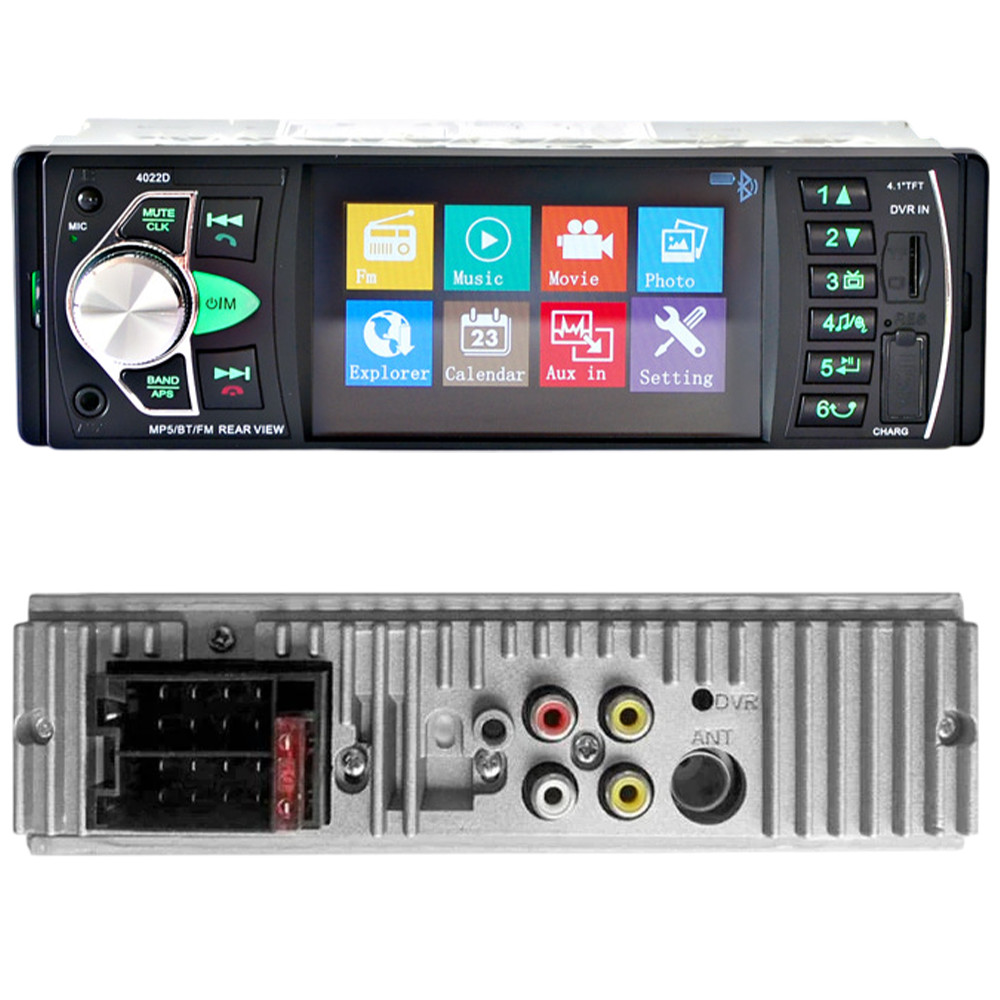 Автомобільна Bluetooth магнітола 1DIN, з екраном 4,1", MP5, 4022D / Автомагнітола / Магнітофон в маніну