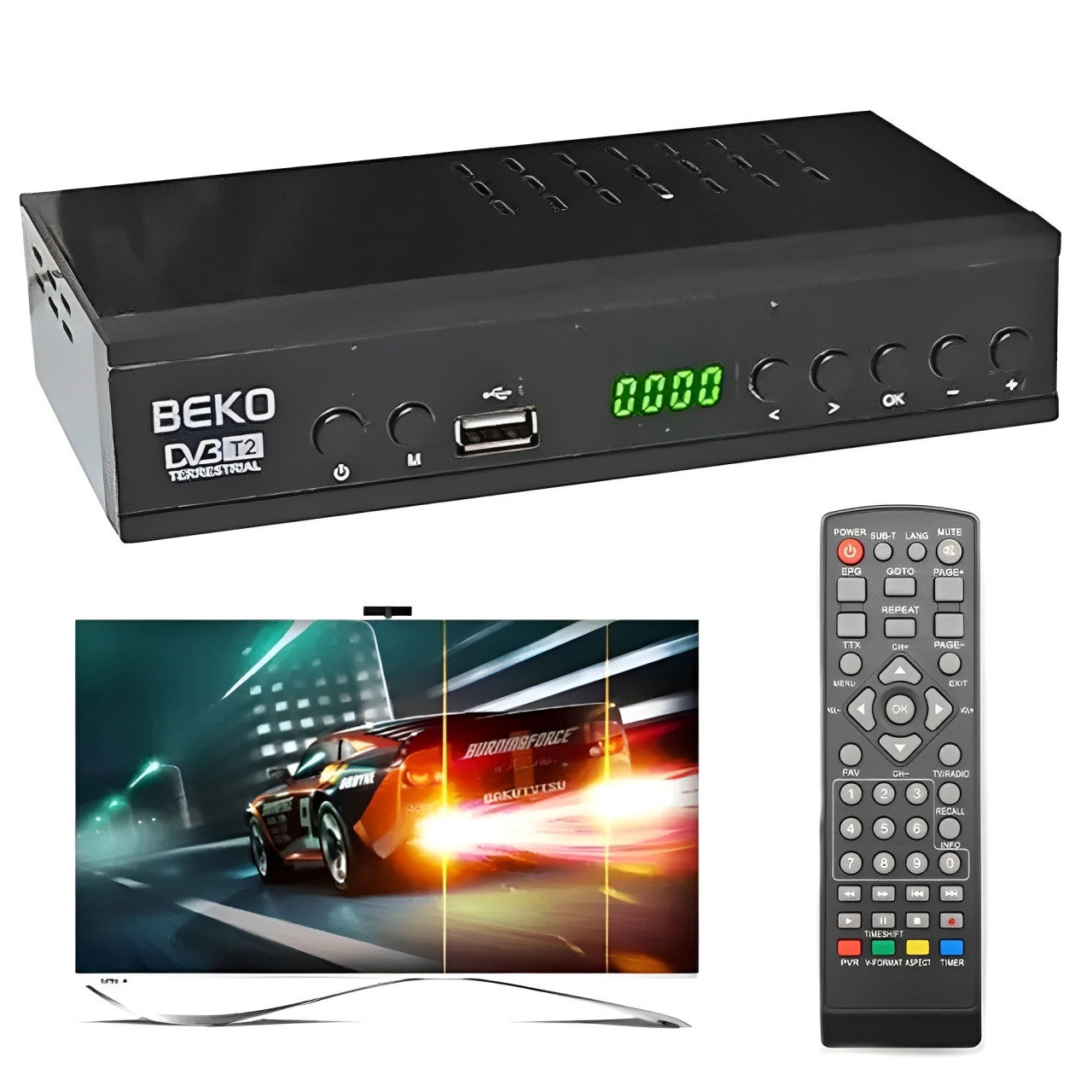 Цифрова ТВ приставка для телевізора Wi-Fi, HDMI, USB, BK-2020 / ТВ тюнер / Цифровий ефірний приймач
