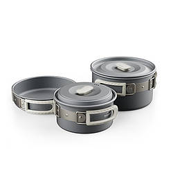 Набір посуду (2 каструлі, сковорідка) Naturehike CNK2450CF010, алюміній Krash Твой Выбор