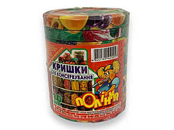 Кришка Твіст-офф 100 Овочі-фрукти (10шт в спайці) (лак/емаль) ТМ ПОЛІНКА