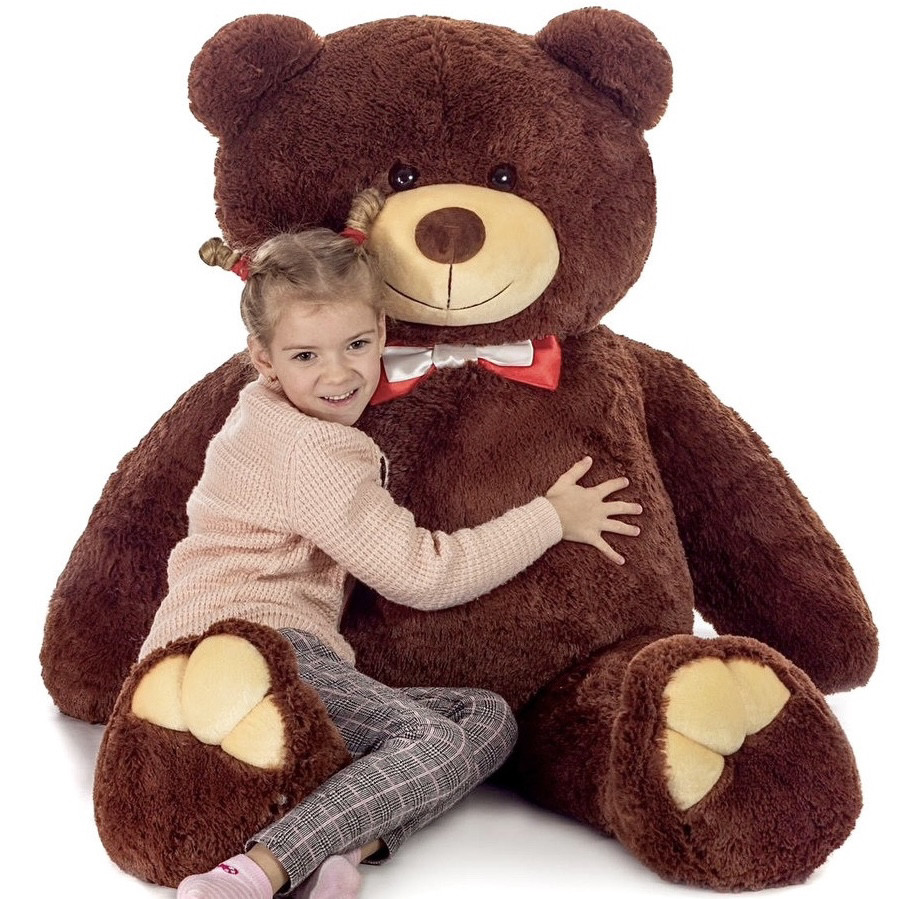 Гарна м'яка плюшева іграшка величезний плюшевий ведмедик оригінальний подарунок на день святого валентина 14 лютого народження