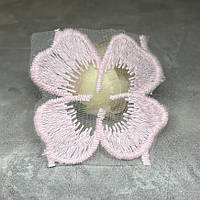 Вишитий Мереживний декор Квітка, розмір 5 см, колір світло-рожевий, арт 02574, 1 шт, Світло-рожевий