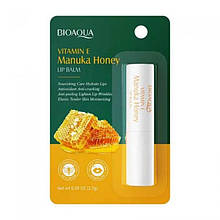 Бальзам для губ з вітаміном E та медом манука для живлення, зволоження та загоєння BIOAQUA 2.7 г