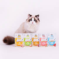 Вологий корм Супчик для котів Brit Care Soup pouch з лососем, 75 г, фото 6
