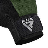 Рукавички для фітнесу RDX W1 Half Army Green Plus L, фото 4