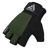 Рукавички для фітнесу RDX W1 Half Army Green Plus L, фото 5