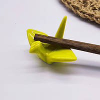 Керамічна підставка для паличок у японському стилі Журавель орігамі (жовтий)