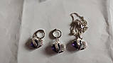 Набір кулон із ланцюжком і сережки з аметистом, фото 6