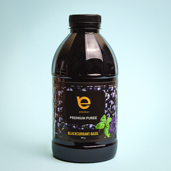 Пюре фруктове Ellenbar " Чорна смородина - Базилік " 900г - фото 1 - id-p1986782387
