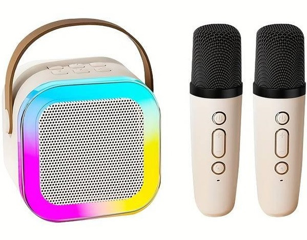 K12 Караоке + Bluetooth Колонка + 2 Бездротові Мікрофони, фото 1