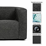 Набір надувних меблів диван та 2 крісла, безкаркасні надувні меблі текстильні для дому та вулиці, сірий, фото 2