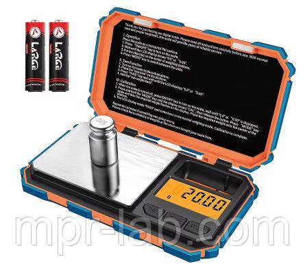 Ваги ювелірні DigiWeigh DW-20RG з калібрувальною гиркою, посилений корпус: 20/0.001 g., фото 1