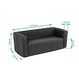 Набір надувних меблів диван та 2 крісла, безкаркасні надувні меблі текстильні для дому та вулиці, сірий, фото 3