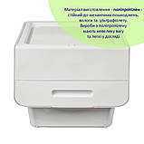 Контейнер для зберігання пластиковий білий з регульованою кришкою 45.5х38х31 см, ящик органайзер для дому, фото 4